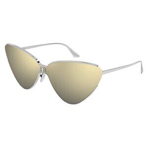 New BALENCIAGA Everyday Silver Shield BB0191S 005 Sunglasses Women
